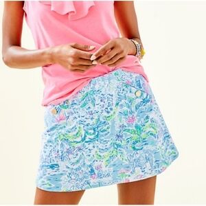 Lilly Pulitzer Blue and Green Patterned Skirt